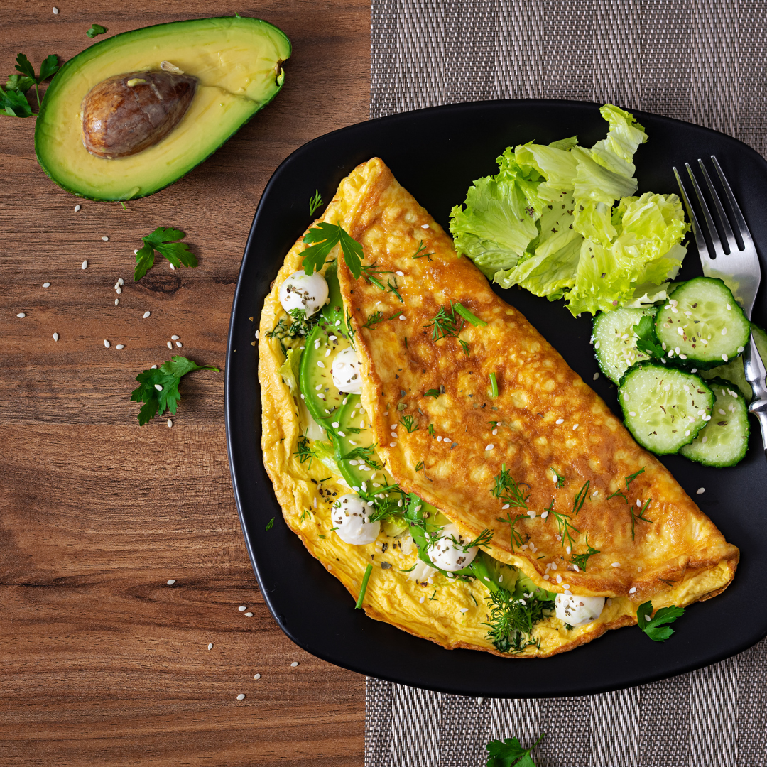 Omelette Mozzarella & Avocat - Un mariage gourmand de saveurs keto. 🍳🥑🧀